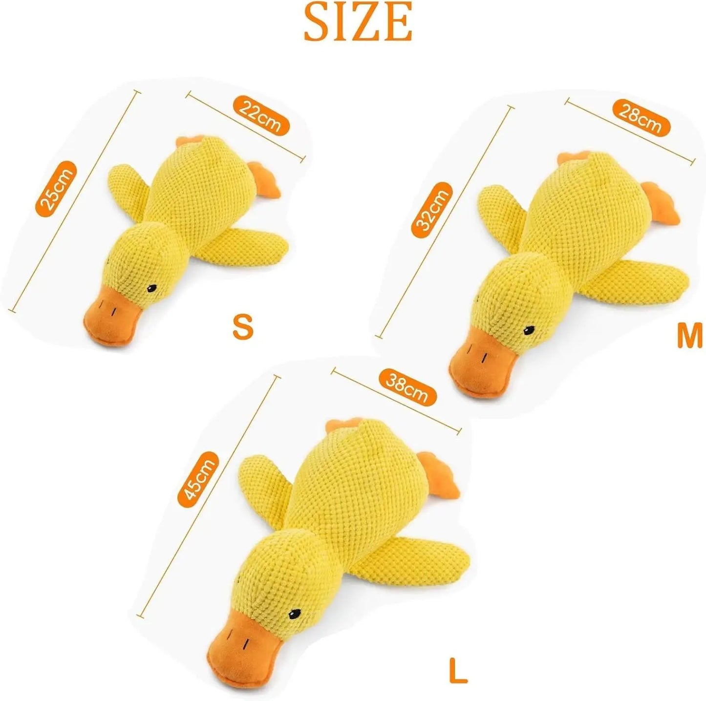 Duck Plush Dog Toy – Durable Chew-Resistant Squeaky Toy for Small & Large Dogs, Soft Companion for Teeth Grinding & Playtime.