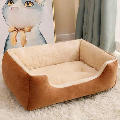 All-Season Plush Pet Bed Pad – Warm, Washable & Bite-Resistant Mat for Cats and Small, Medium & Large Dogs.