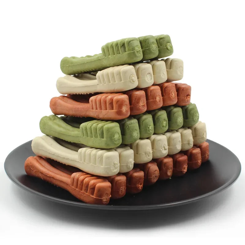 Beef-Flavored Dog Dental Chew Sticks, Durable Bite-Resistant Chew Toys for Teeth Cleaning & Training.