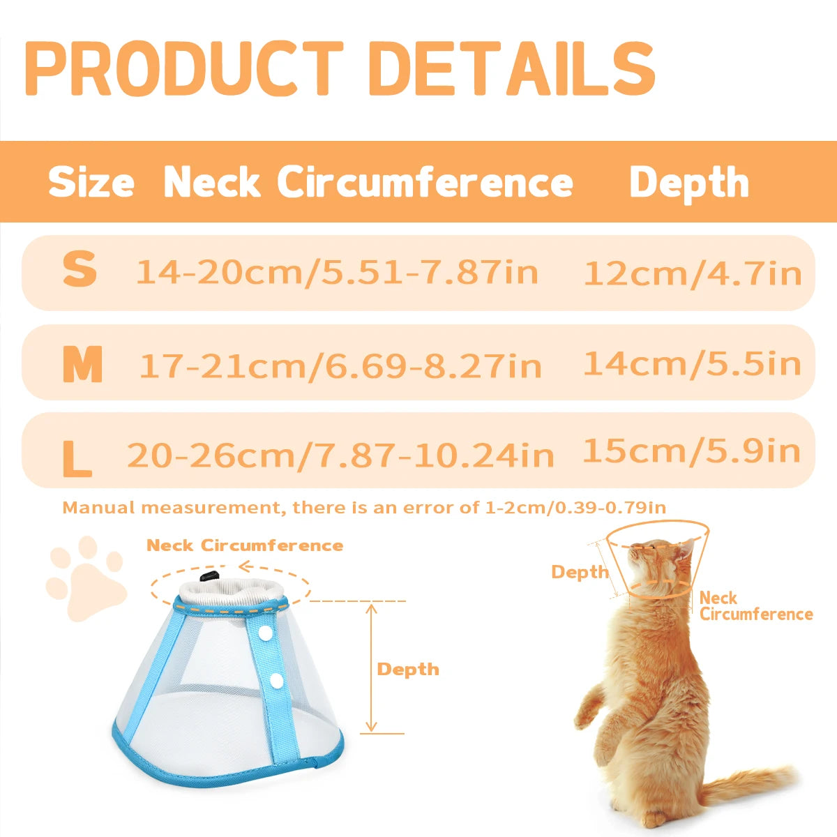 Fashion Contrast Color Pet Elizabethan Collar – Protective Recovery Cone for Cats & Dogs, Ideal for Grooming & Post-Surgery Care.