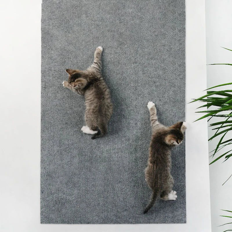Self-Adhesive Cat Scratching Mat – Trimmable DIY Scratch Carpet for Walls, Corners & Sofas, Durable Furniture Protector for Cats.