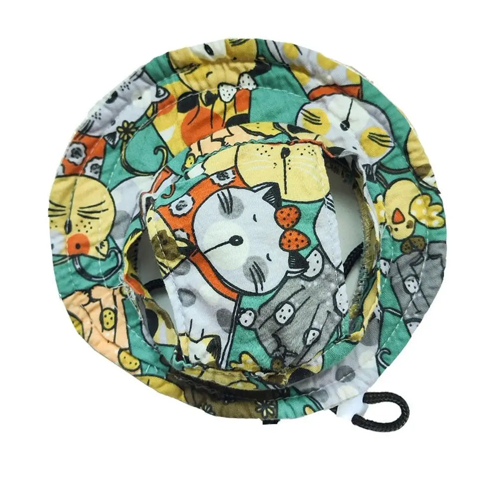 Adjustable Pet Sun Hat – Breathable Outdoor Fisherman Hat for Cats & Dogs, Lightweight Sunshade Cap for Travel.