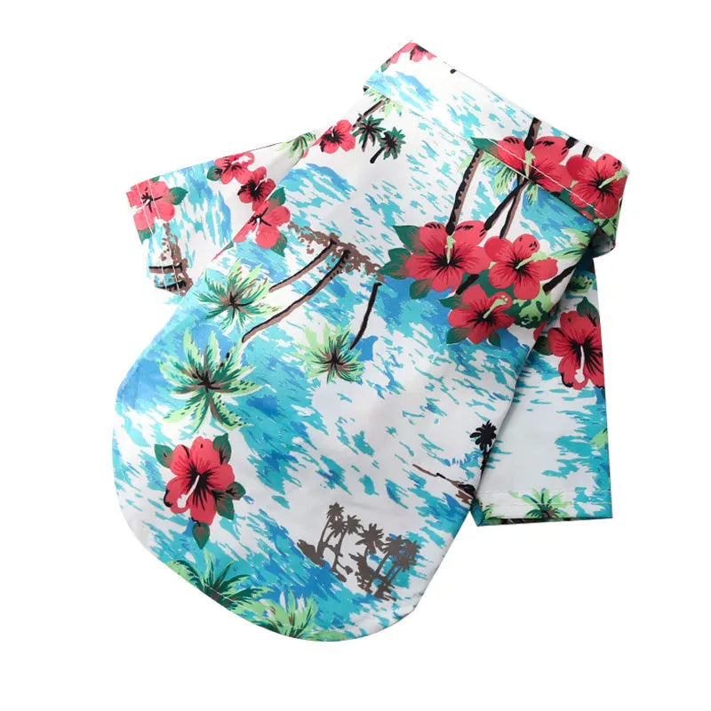 Hawaiian Style Pet Shirt – Summer Beach Dog Clothes for Small & Medium Dogs, Puppies and Cats