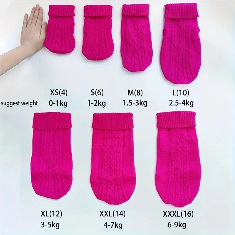 Knitted Dog Sweater – Warm Winter Pet Clothes for Chihuahuas, Yorkies, Puppies & Small to Medium Dogs.