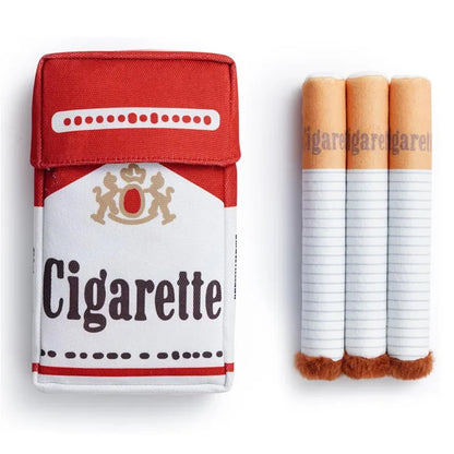Funny Interactive Plush Dog Toy – Creative Cigarette Design Chew & Giggling Toy for Dogs, Fun Pet Gift for Playtime.