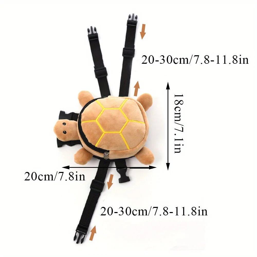 Turtle-Shaped Dog Backpack – Large Capacity Soft Pet Carrier Bag for Small Dogs, Portable Puppy Backpack with Adjustable Straps.
