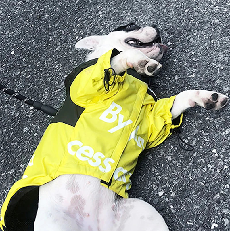 Waterproof Reflective Dog Raincoat – Hooded Outdoor Jacket for Small, Medium & Large Dogs, Lightweight Pet Rainwear.