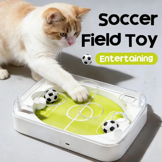 Electric Interactive Cat Soccer Toy – Smart Motion Sensor Rolling Ball Football Game for Indoor Cats & Kittens, Fun Self-Play Exercise Toy.