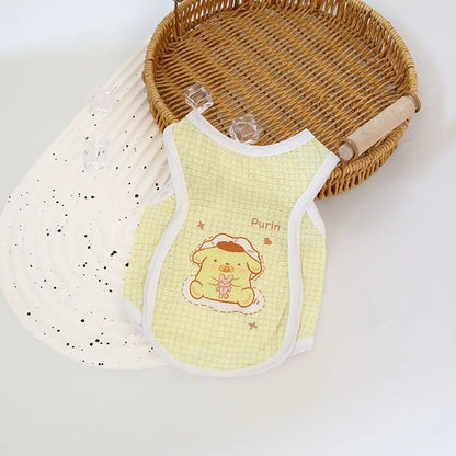 Sanrio Pet Cooling Shirt – Ice Silk Breathable Summer Vest for Small Dogs & Cats, Lightweight Anti-Shedding Cute Pet Clothing.