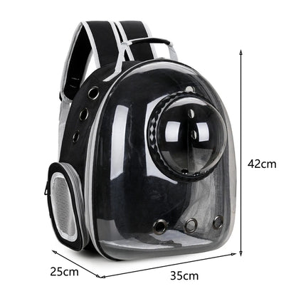 Space Capsule Pet Backpack – Breathable Transparent Carrier Bag for Cats & Dogs, Portable Puppy and Dog Travel Backpack.