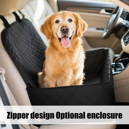 Waterproof Dog Car Seat Cover for Trucks – Large Pet Booster Cushion & Backseat Protector with Barrier Design for Cars and Trucks.