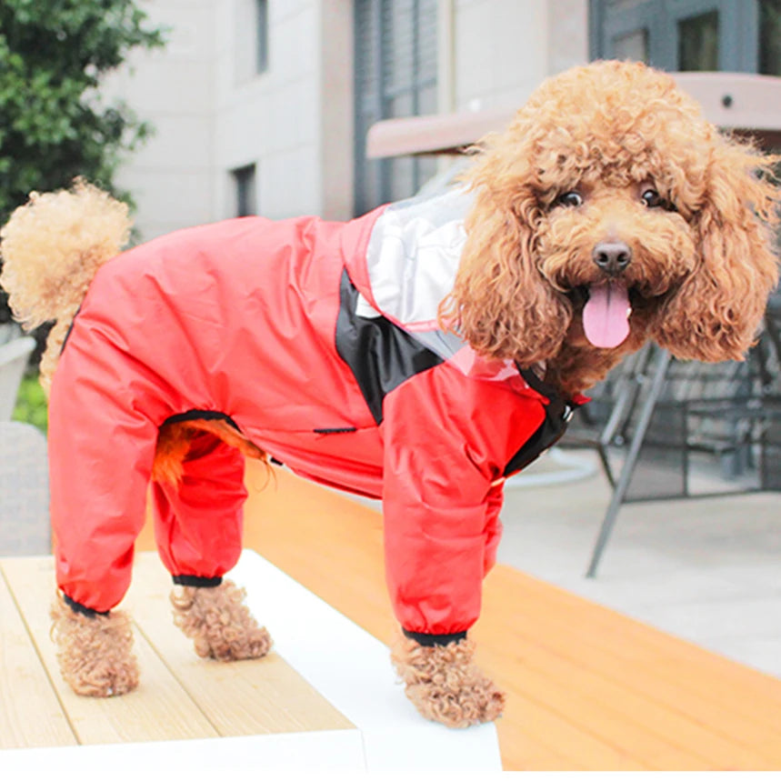 Waterproof Dog Raincoat Jumpsuit – Water-Resistant Pet Jacket with Hood for Small & Large Dogs, Outdoor Rain Protection Coat.