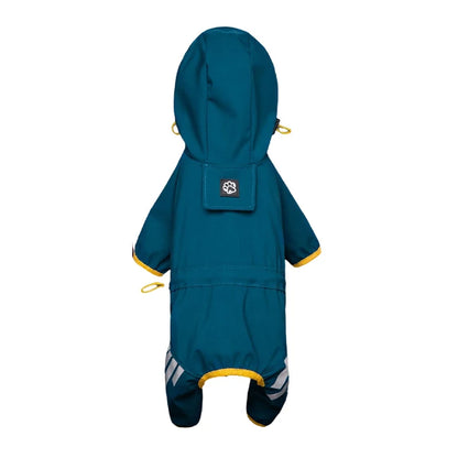 Reflective Waterproof Dog Raincoat – Hooded All-Weather Pet Jumpsuit for Small & Medium Dogs, Lightweight Rain Protection.