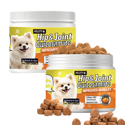 Dog Hip & Joint Supplement Chews – Glucosamine, Chondroitin, Omega-3, MSM & Green Lipped Mussel, 90 Flavored Chews for Small Dogs.