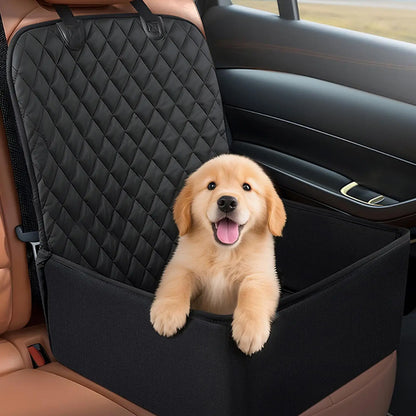 Waterproof Dog Car Seat Cover for Trucks – Large Pet Booster Cushion & Backseat Protector with Barrier Design for Cars and Trucks.