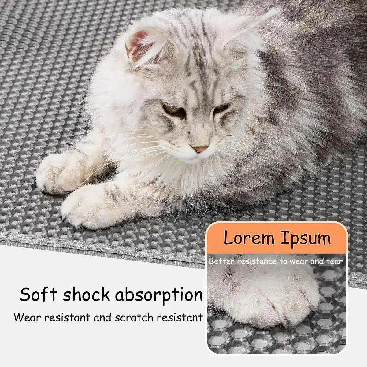Double-Layer Cat Litter Mat – Anti-Splash Filtering Mat for Litter Boxes, Traps Sand & Reduces Litter Tracking.