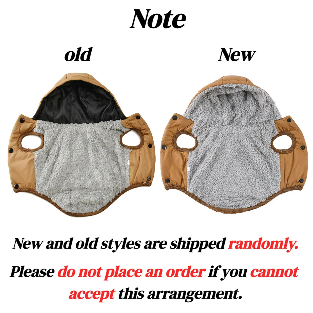 Warm Fleece Dog Hoodie Coat – Thick Cozy Winter Jacket with D-Ring for Small & Medium Dogs, Comfortable Puppy Parka Outfit.