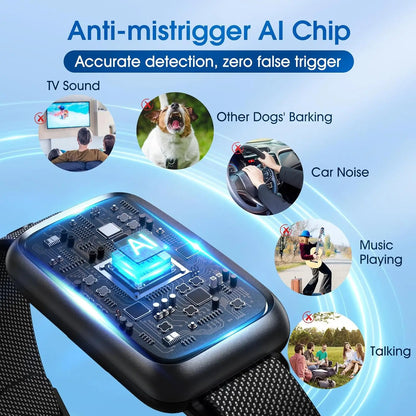 Smart Dog Bark Collar – Adjustable Anti-Barking Collar with Beep & Vibration Modes, 7 Sensitivity Levels for Small, Medium & Large Dogs.