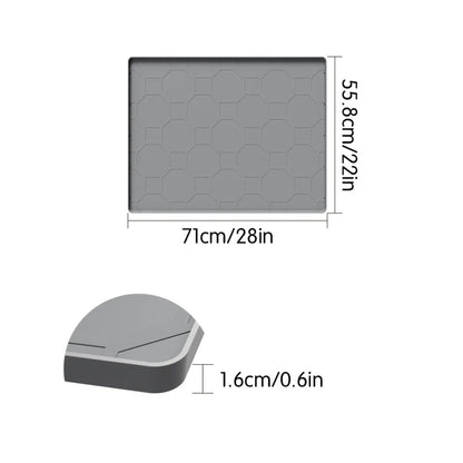 Fashionable Silicone Pet Mat, Wear-Resistant, Scratch-Resistant, Easy-to-Clean Placemat for Cats and Cat Litter Areas.