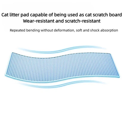 Extra-Large Cat Litter Mat, Heavy-Duty Waterproof, Double-Layer, Non-Slip, Washable Litter Trap Mat and Floor Protector for Cat Litter Boxes.