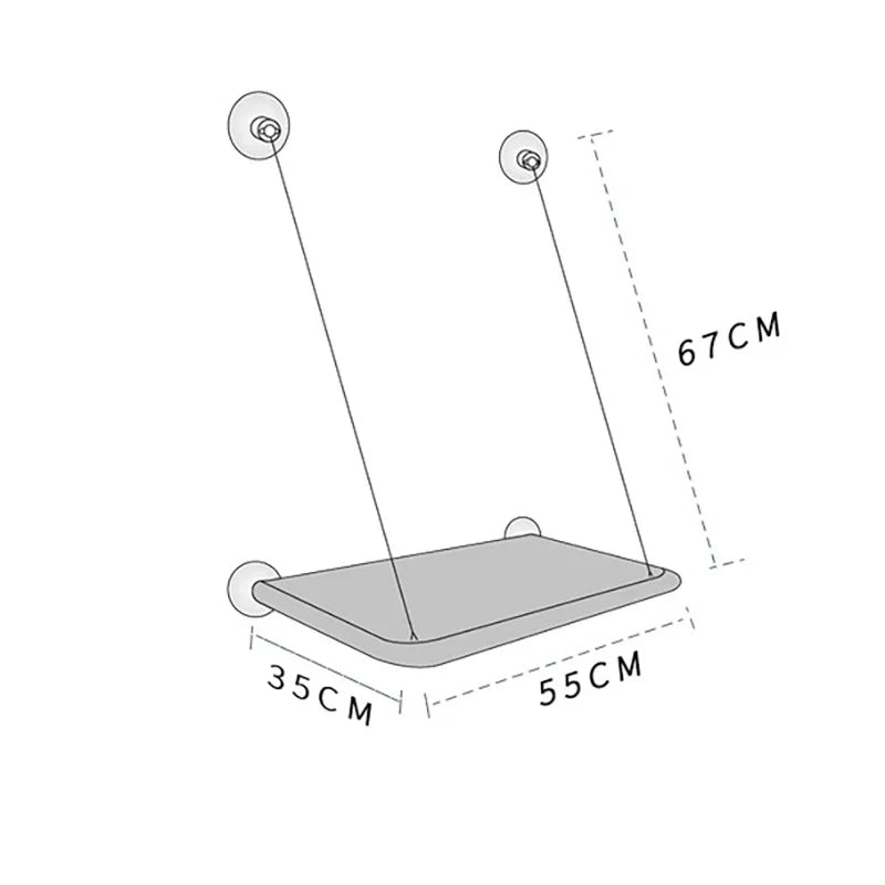 Pet Cat Hammock Aerial Hanging Cat Bed Cats Bed House Kitten Climbing Frame Sunny Window Seat Nest Bearing 20kg Pet Accessories.