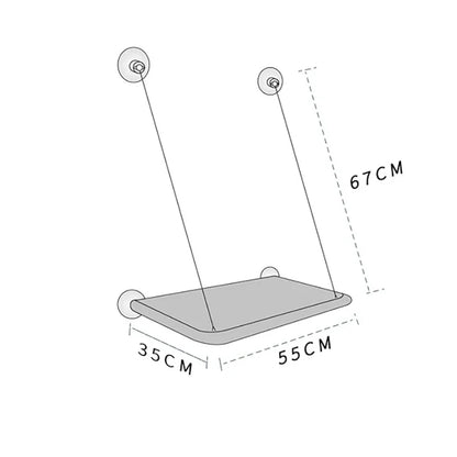 Pet Cat Hammock Aerial Hanging Cat Bed Cats Bed House Kitten Climbing Frame Sunny Window Seat Nest Bearing 20kg Pet Accessories.
