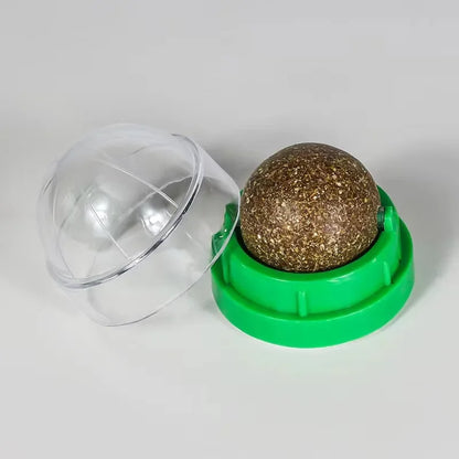 Catnip Cat Wall Stick-on Ball Toy Scratchers Treats Healthy Natural Removes Balls to Promote Digestion Cat Grass Snack.