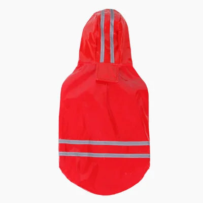 Summer Outdoor Pet Raincoat – Waterproof Hooded PU Jacket for Dogs & Cats, Lightweight Rainwear for Puppies, Sizes S-XL.