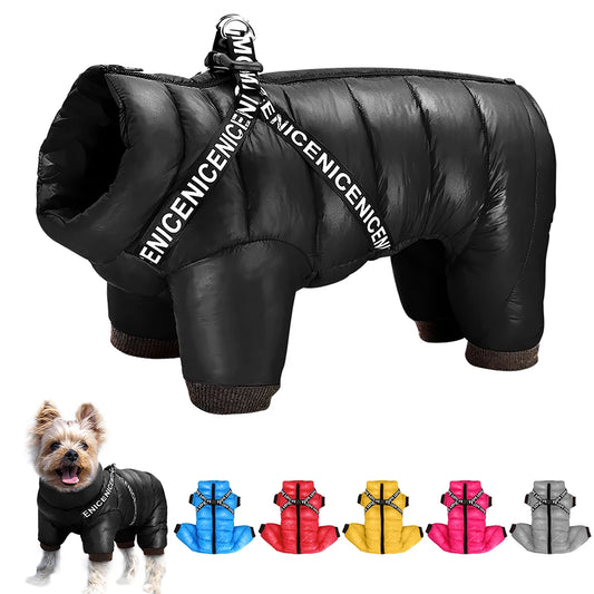 Winter Dog Jacket Jumpsuit – Super Warm Waterproof Coat for Small, Medium & Large Dogs, Perfect for French Bulldogs and Cold Weather Wear.