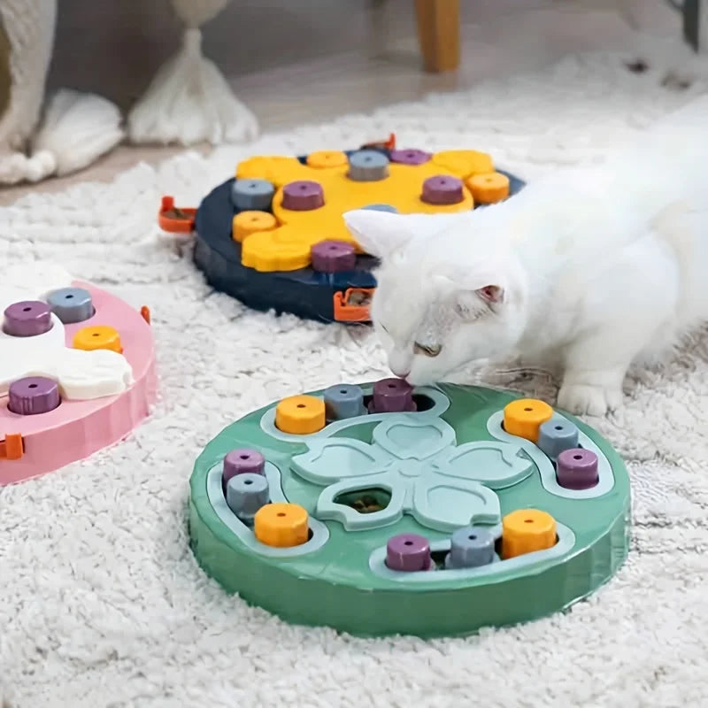 Interactive Pet Puzzle Feeder – Brain-Boosting Snack Dispenser Bowl for Cats & Dogs, Durable Battery-Free Design.