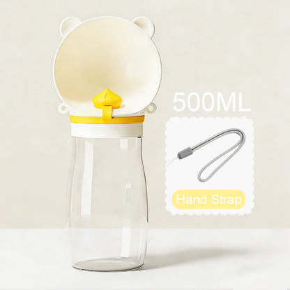 Portable Dog Water Bottle with Food Container – Leakproof Travel Feeder & Drinking Bowl for Dogs & Puppies, Outdoor Pet Supplies.