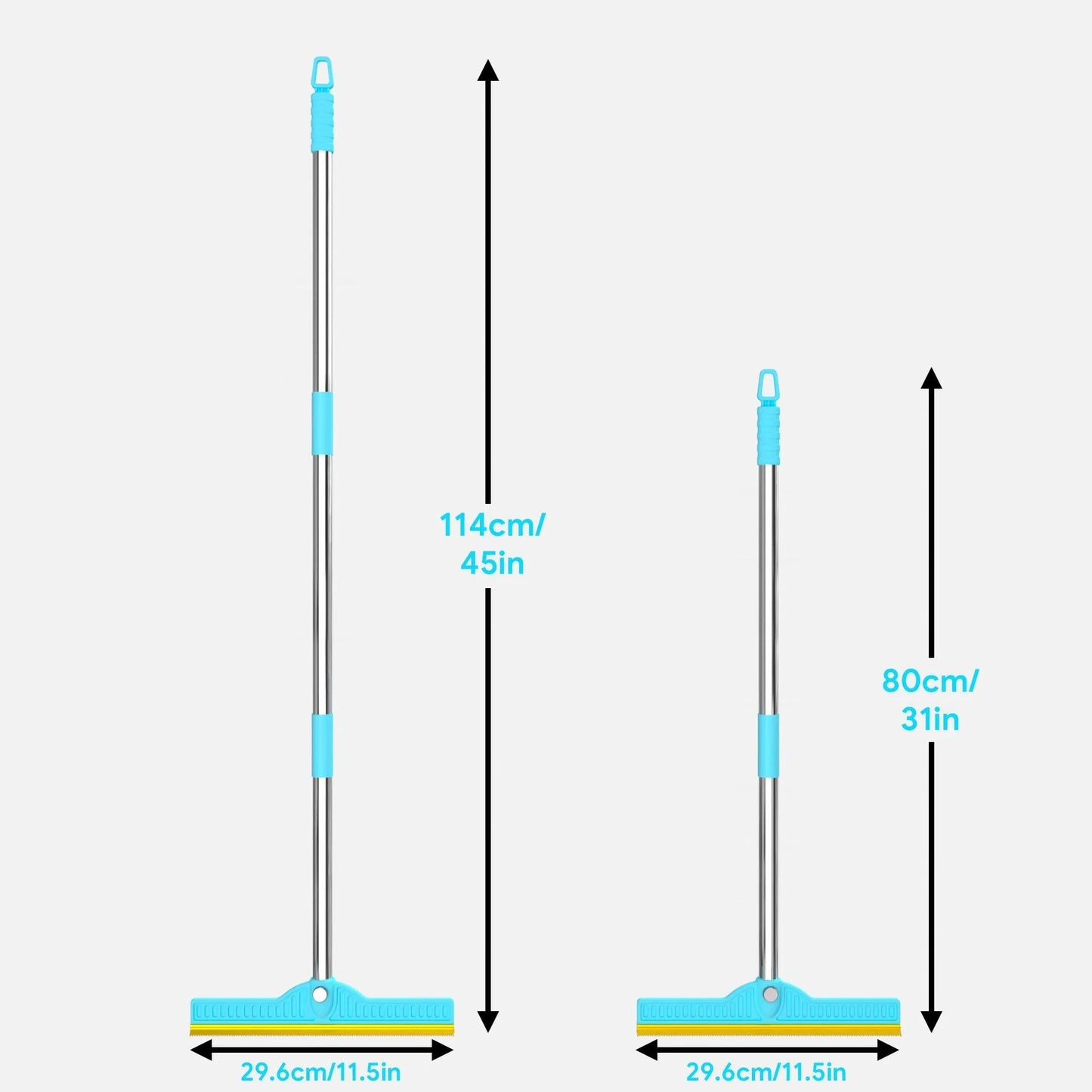 Pet Hair Removal Carpet Rake – Long Handle Rubber Broom & Stainless Steel Fur Remover for Dog and Cat Hair