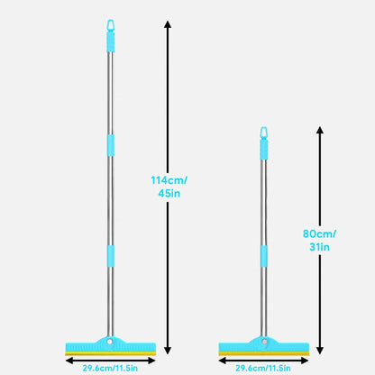 Pet Hair Removal Carpet Rake – Long Handle Rubber Broom & Stainless Steel Fur Remover for Dog and Cat Hair