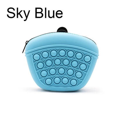 Portable Silicone Dog Treat Bag – Outdoor Waist Pack for Pet Training, Convenient Snack & Dog Food Storage Pouch.