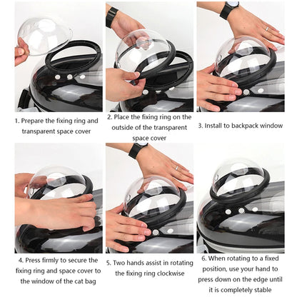 Space Capsule Pet Backpack – Breathable Transparent Carrier Bag for Cats & Dogs, Portable Puppy and Dog Travel Backpack.