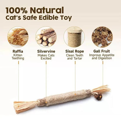 Lenovo Cat Silver Vine Chew Stick – Natural Catnip Dental Care Toy for Teeth Grinding, Bite Resistance & Tooth Cleaning for Cats