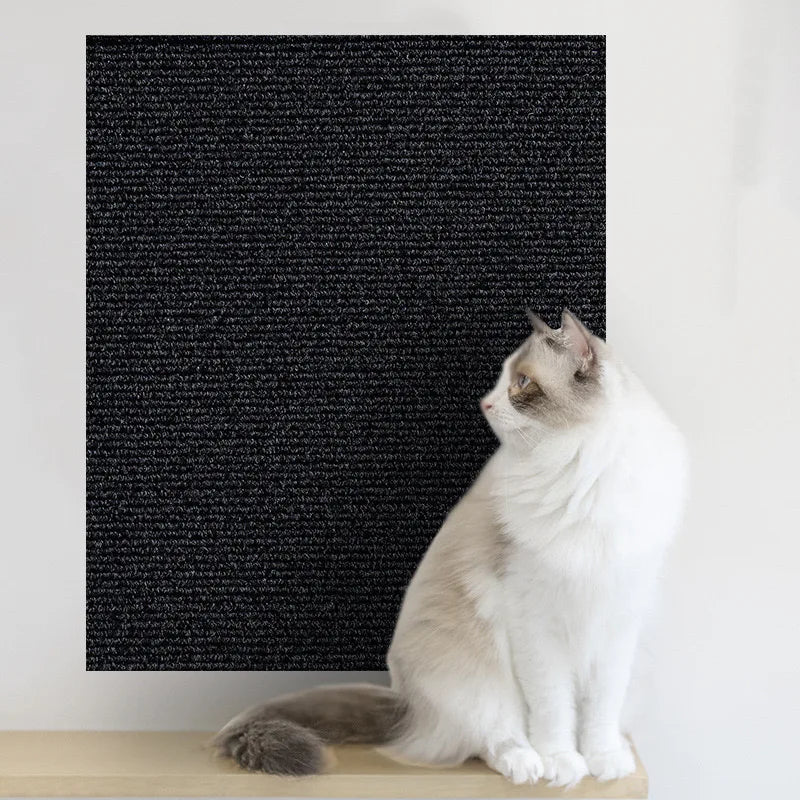 Self-Adhesive Cat Scratching Mat – Trimmable DIY Scratch Carpet for Walls, Corners & Sofas, Durable Furniture Protector for Cats.