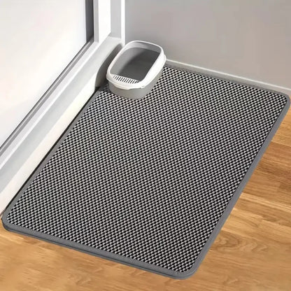 Double-Layer EVA Cat Litter Mat – Lightweight, Odor-Resistant, Non-Slip & Easy to Clean.