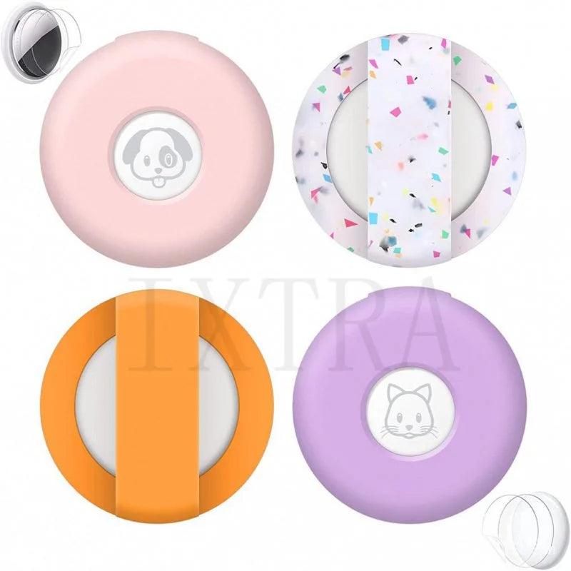 AirTag Pet Collar Holder – Silicone Anti-Lost Protective Case for Dog & Cat Collars, Secure Tracker Mount for Pets.