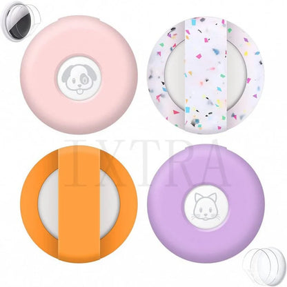 AirTag Pet Collar Holder – Silicone Anti-Lost Protective Case for Dog & Cat Collars, Secure Tracker Mount for Pets.