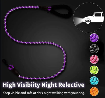 Strong Reflective Dog Leash – Durable Pull & Training Lead for Small, Medium & Large Dogs, Including Golden Retrievers.