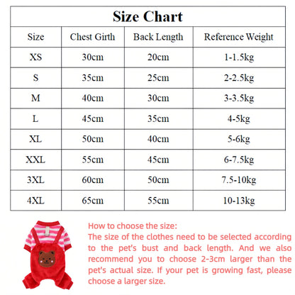 Autumn & Winter Pet Fleece Jumpsuit – Warm Soft Coat Sweater with Leash Ring for Small, Medium & Large Dogs & Cats.