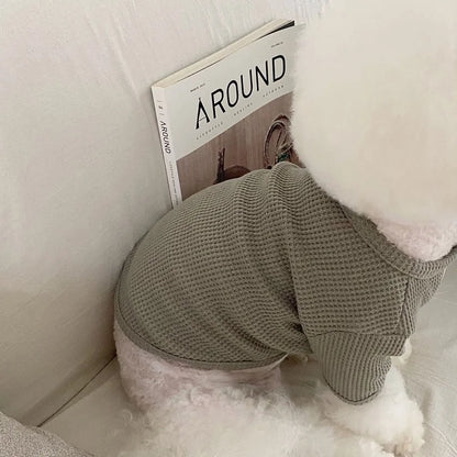 Autumn & Winter Pet Shirt – Soft Solid Cute Bottoming Shirt for Puppies.