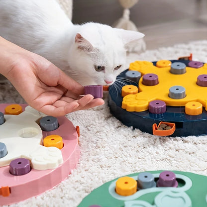 Interactive Pet Puzzle Feeder – Brain-Boosting Snack Dispenser Bowl for Cats & Dogs, Durable Battery-Free Design.