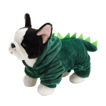Dinosaur Pet Cosplay Hoodie – Soft Halloween Costume for Small & Medium Dogs, Cats & Puppies