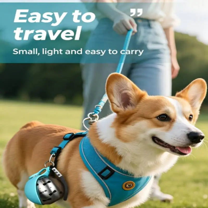 285ML Portable Pet Water Bottle – Leak-Proof Outdoor Drinking Cup with 304 Stainless Steel & Foldable Silicone Bowl for Dogs & Cats.