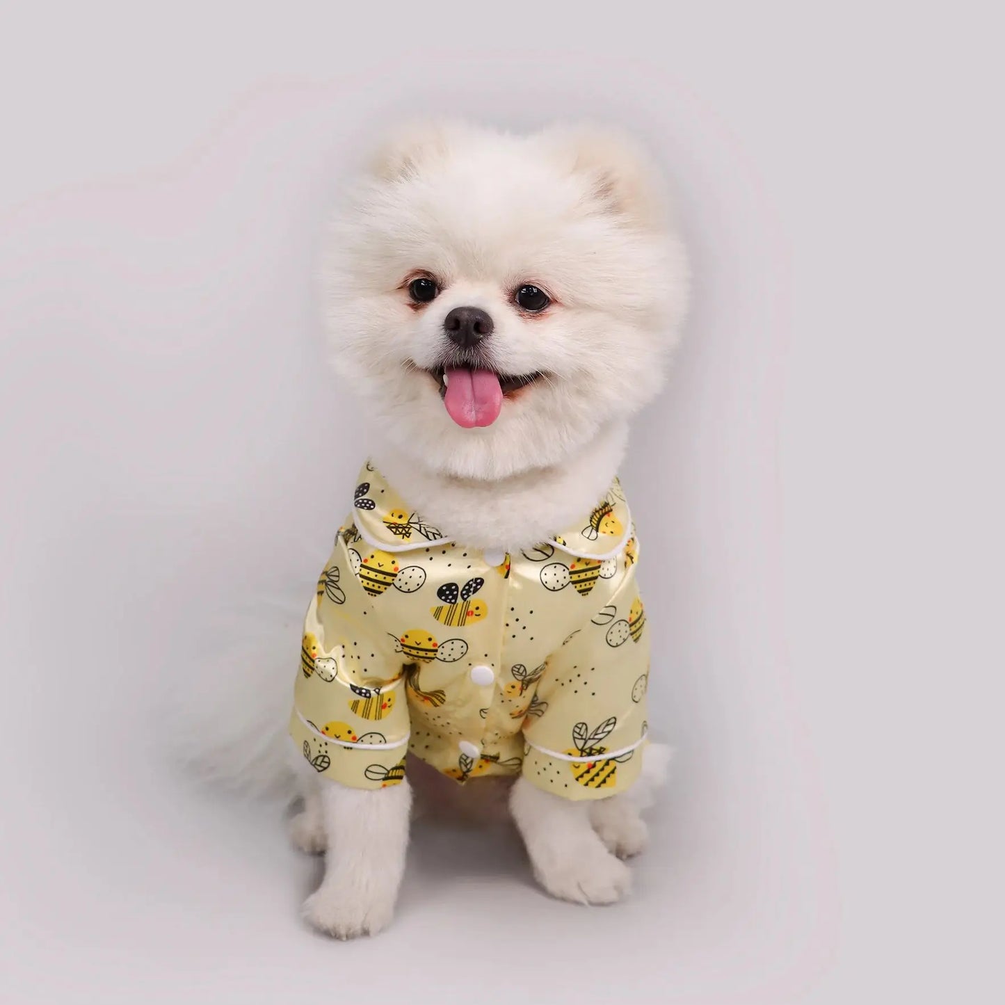 Cute Pet T-Shirt – Soft Lightweight Dog & Cat Homewear with Adorable Leopard, Bee & Cow Print Designs.
