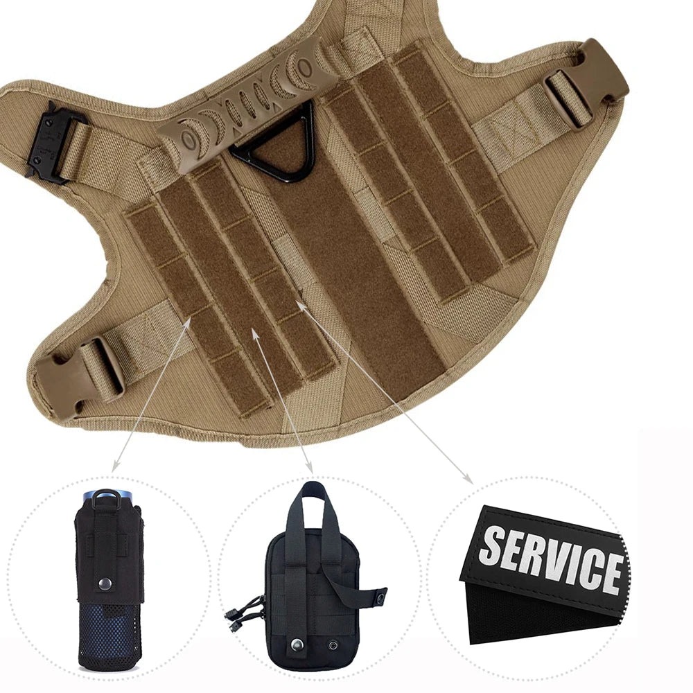 Large Dog Harness & Leash Set – Training Walking Vest with Collar for Medium & Large Dogs.