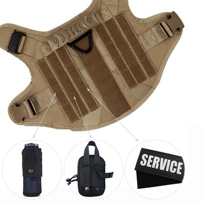 Large Dog Harness & Leash Set – Training Walking Vest with Collar for Medium & Large Dogs.