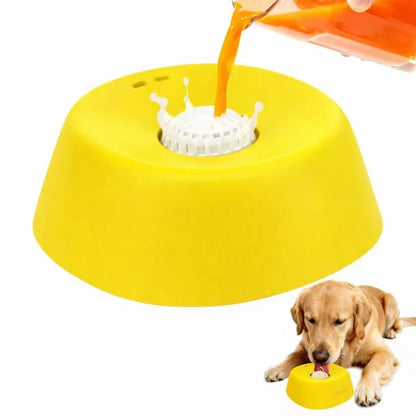 Anti-Choking Slow Feeder Dog Bowl – Non-Slip 3/4 Cup Lick Mat for Liquid Treats, Bone Broth & Yogurt, Interactive Pet Feeding Dish.